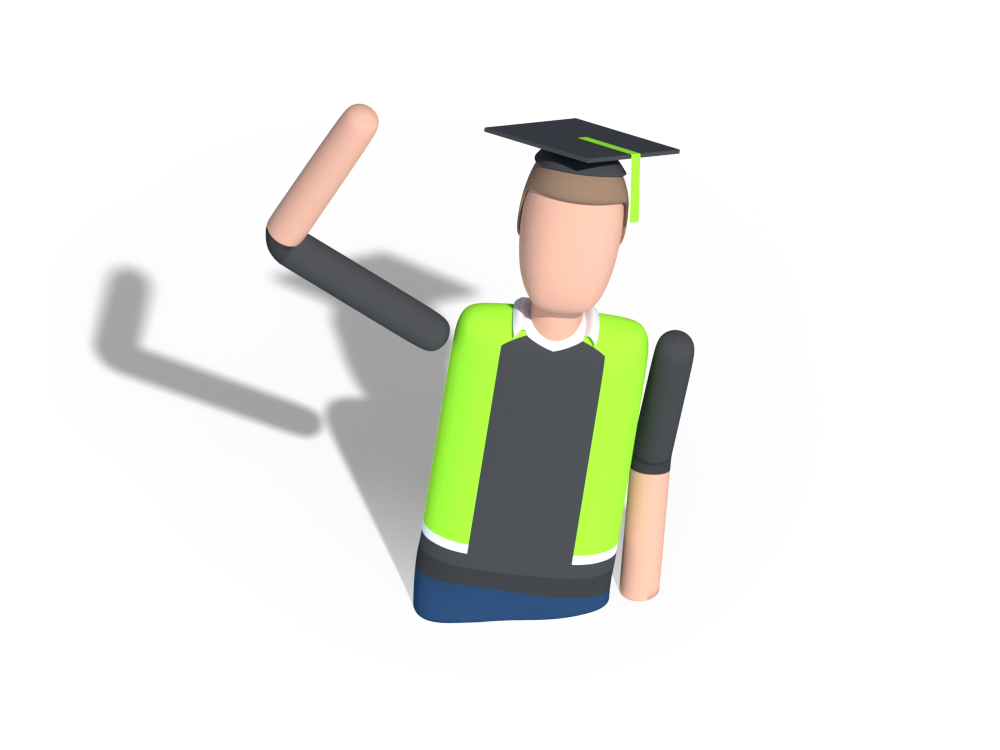 Man graduating